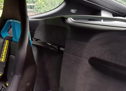 Lightweight 2 point harness bar, Black. Porsche 981 Cayman / 718 Cayman - 950, 950/00